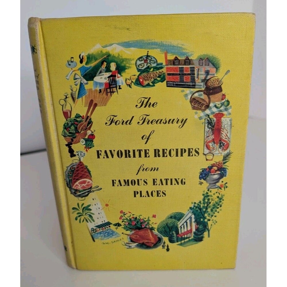Vintage 1950 Ford Treasury Recipes from Famous Eating Places Cookbook